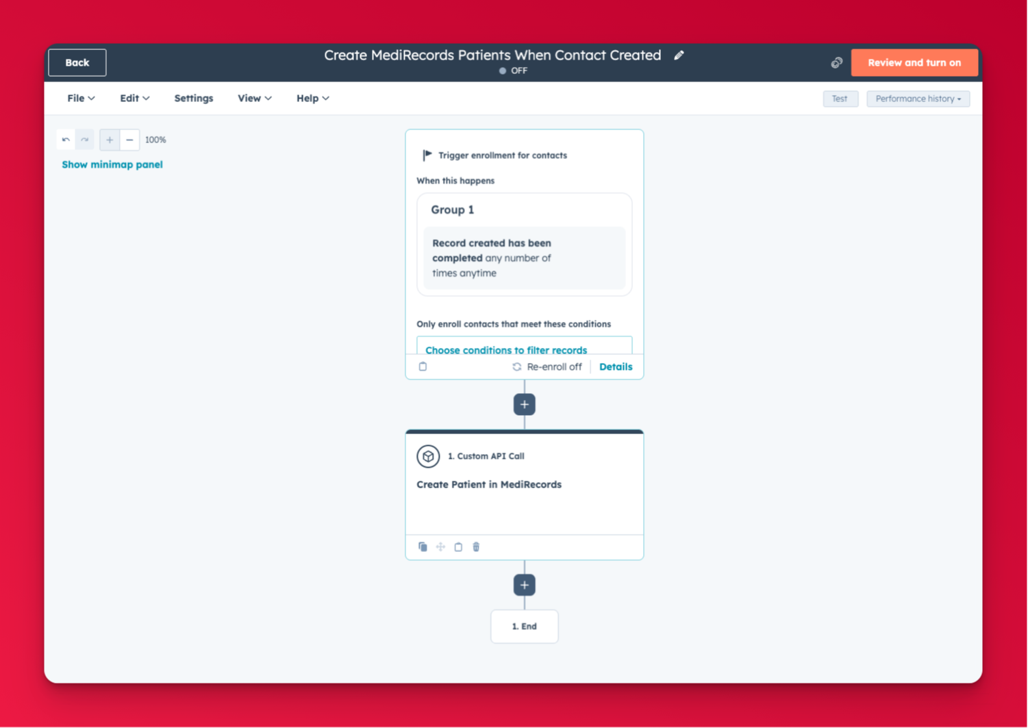 Example Custom API Workflow Action